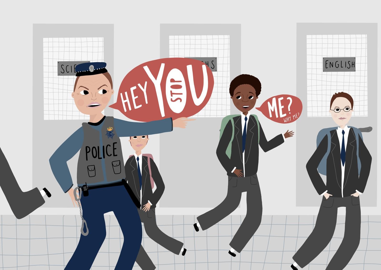 学校种族主义报告批评警方增加的存在