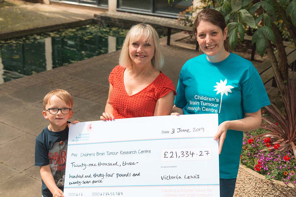 诺丁汉妈妈为儿童脑瘤研究筹集了逾21,000英镑