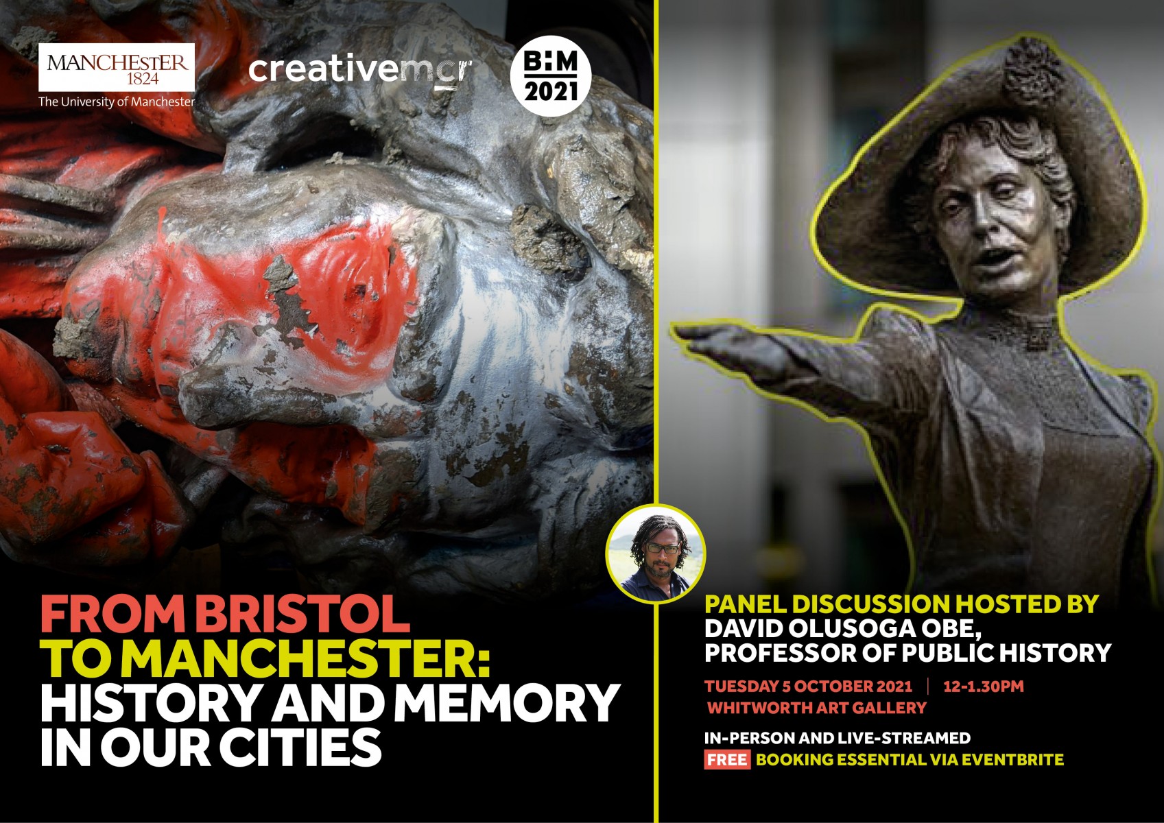 David Olusoga 主持关于雕像和公共纪念物多样性的讨论 David Olusoga 主持关于雕像和公共纪念物多样性的讨论