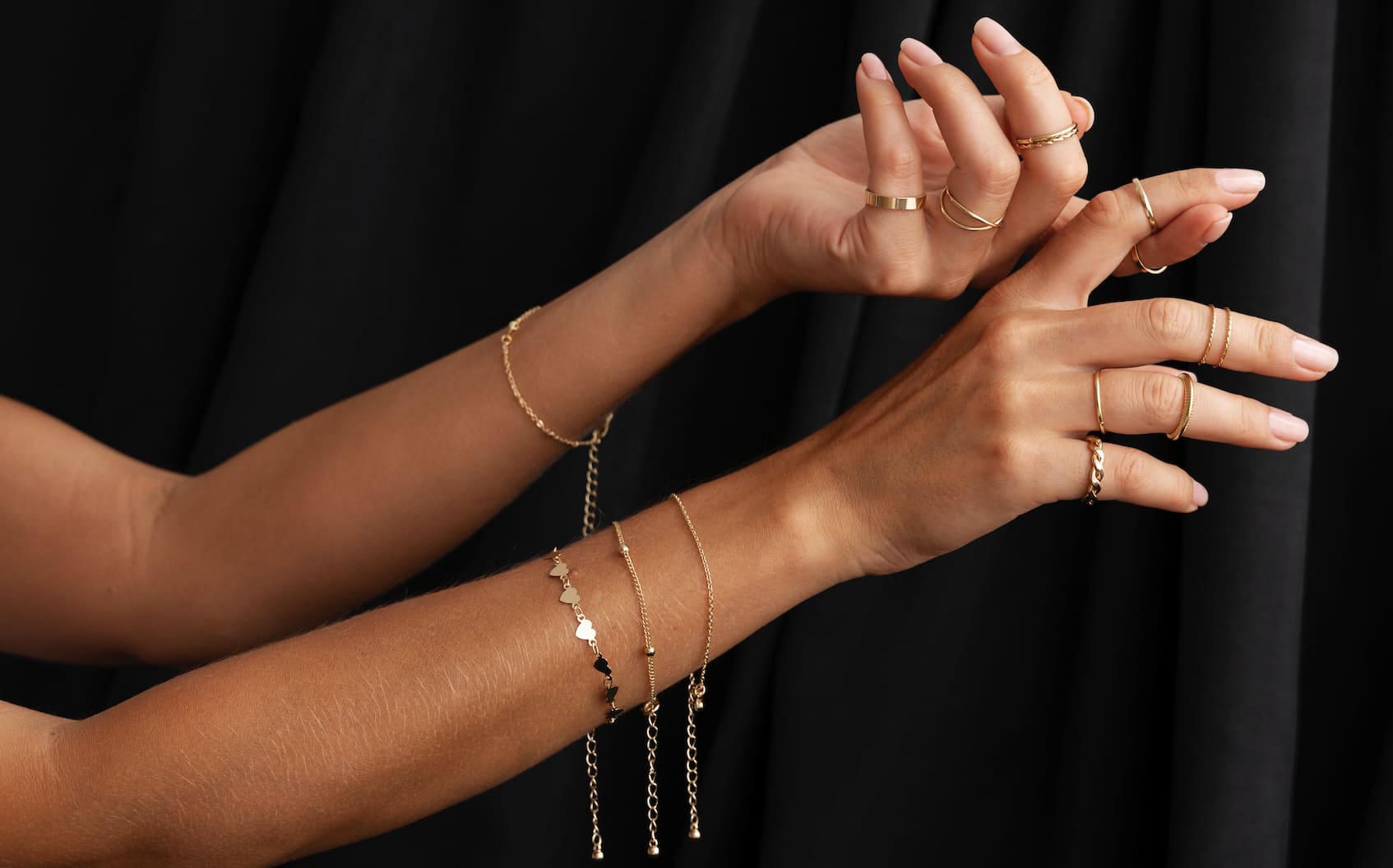 woman wearing bracelets