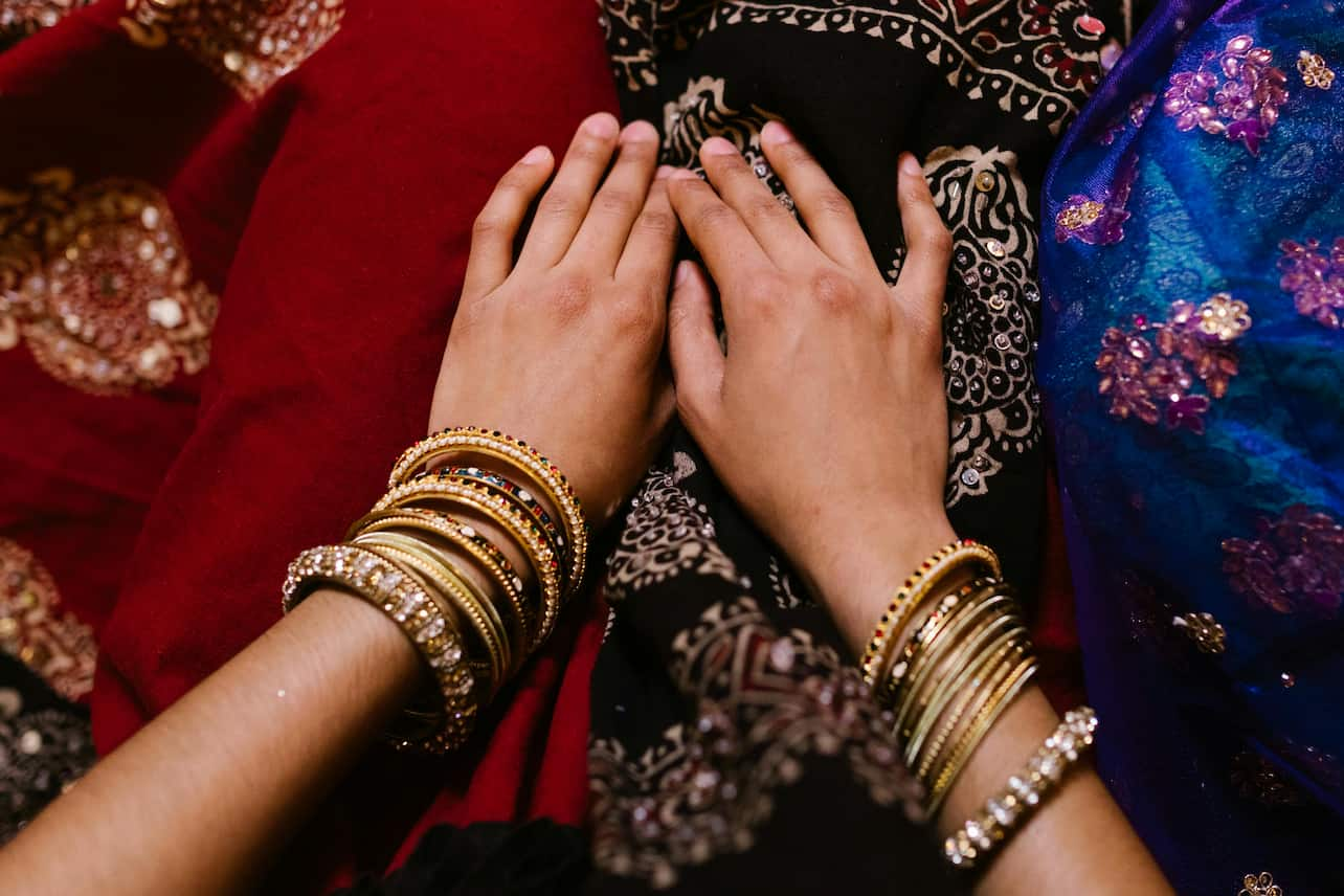 woman with bangles