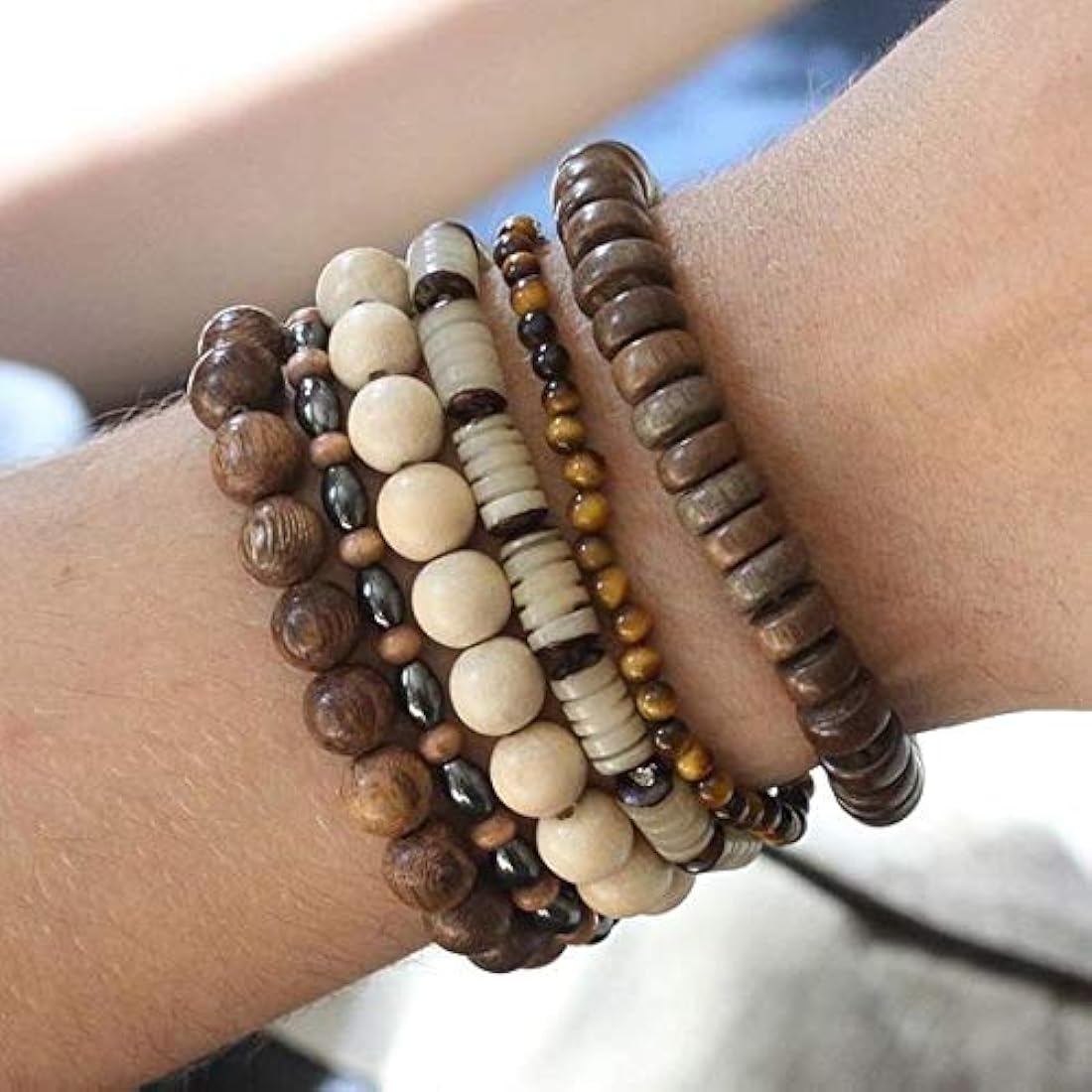 wooden bead bracelets