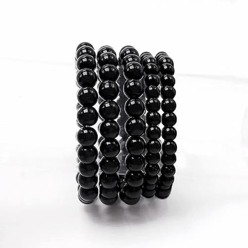 cryshimmer black bead bracelet