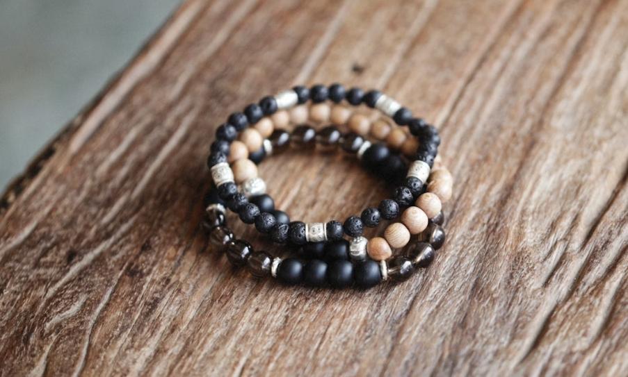 stylish  black  bead  bracelets
