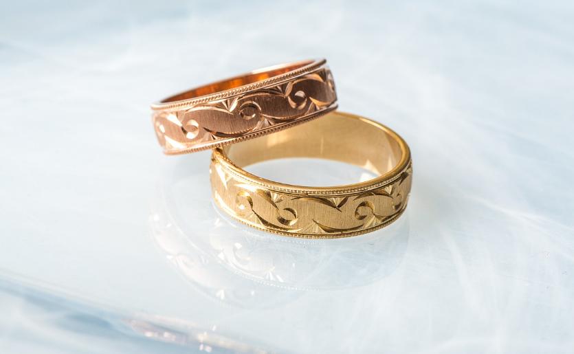 18k gold rings