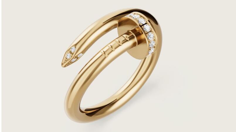 juste un clou ring with diamonds