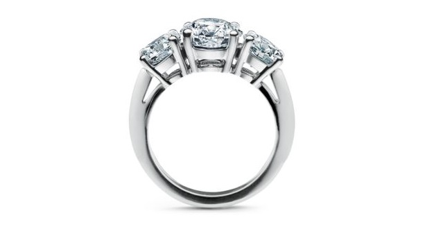 three stone engagement ring