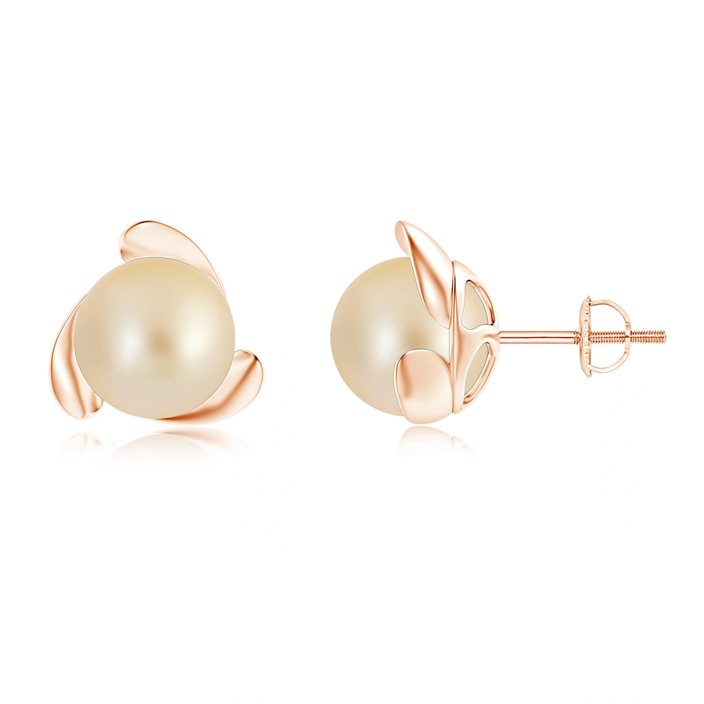 golden south sea pearl earrings