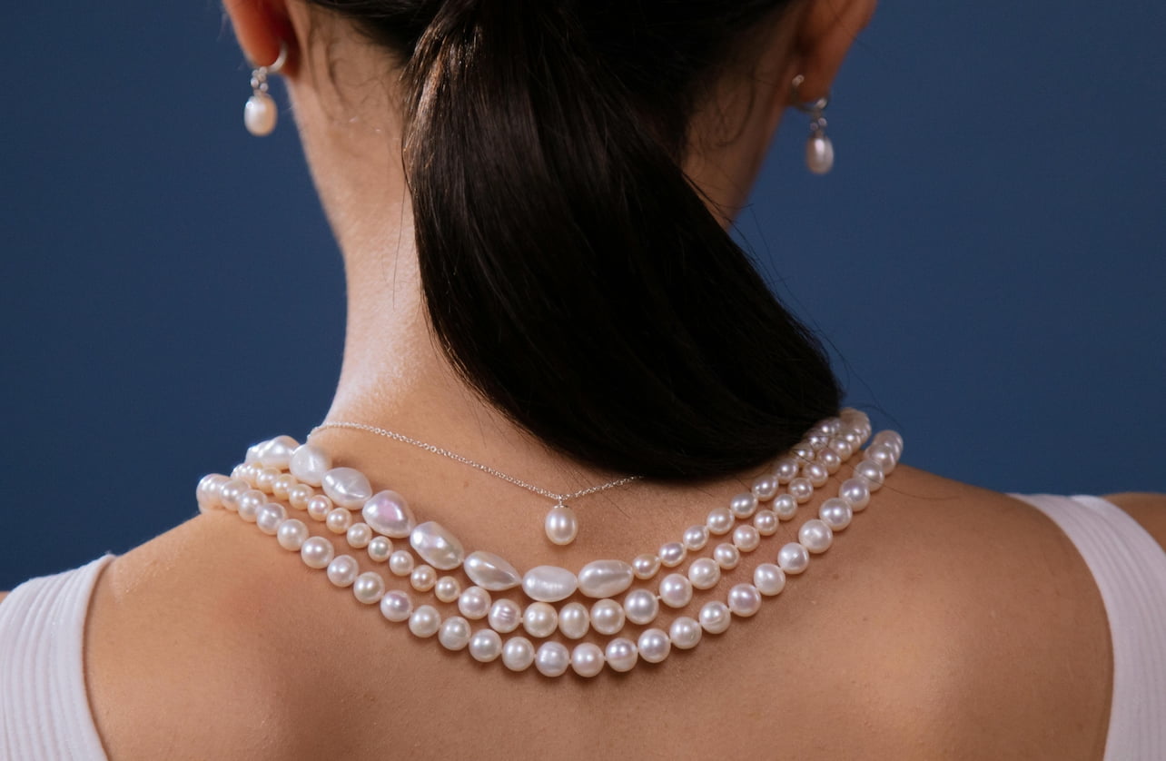 wearing pearl jewelry