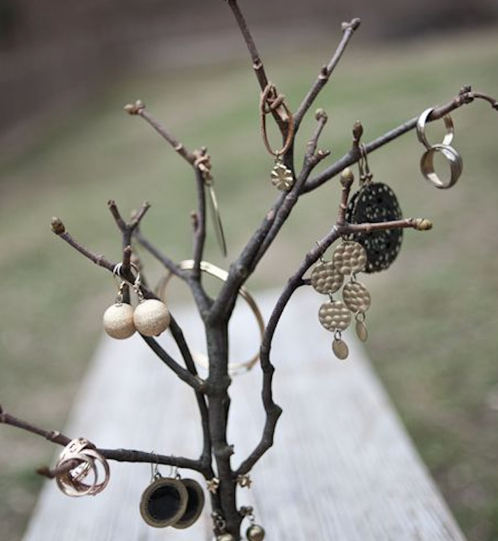 jewelry wooden branch