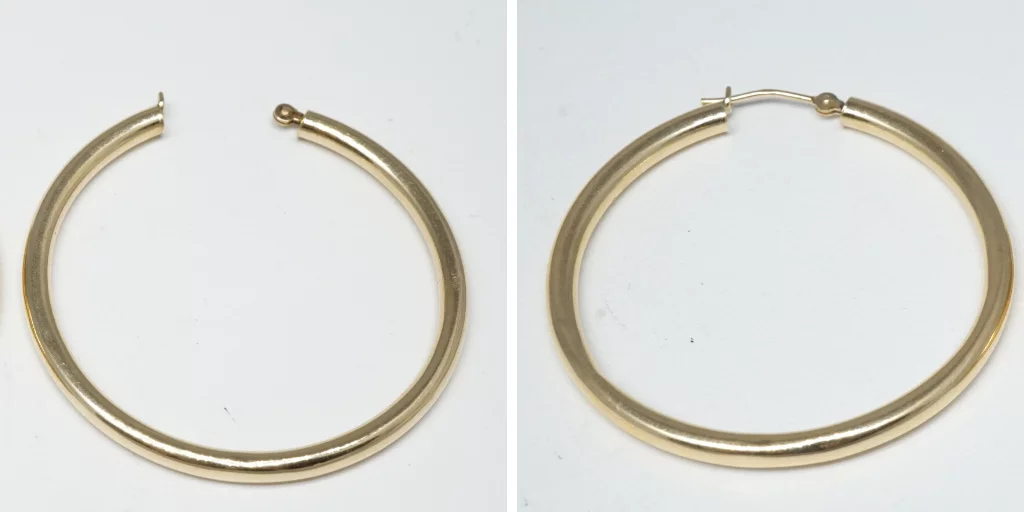 broken clasp hoop earring