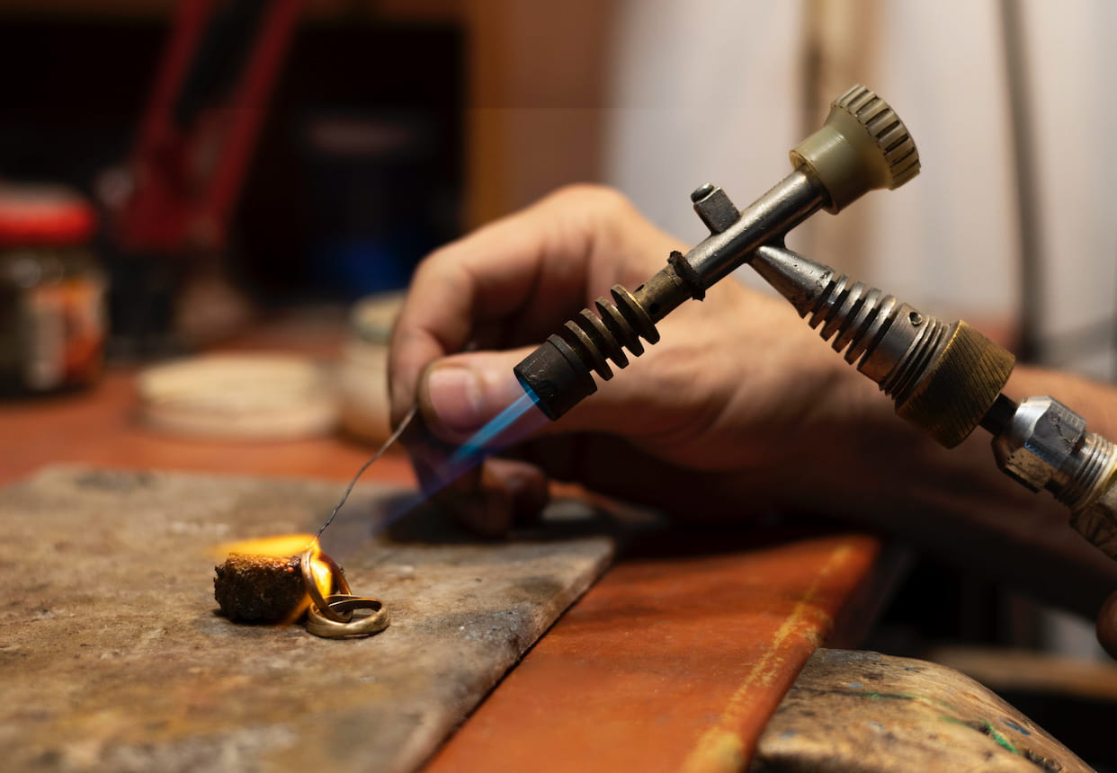 soldering jewelry with torch