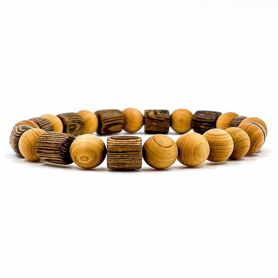 wood bead bracelet