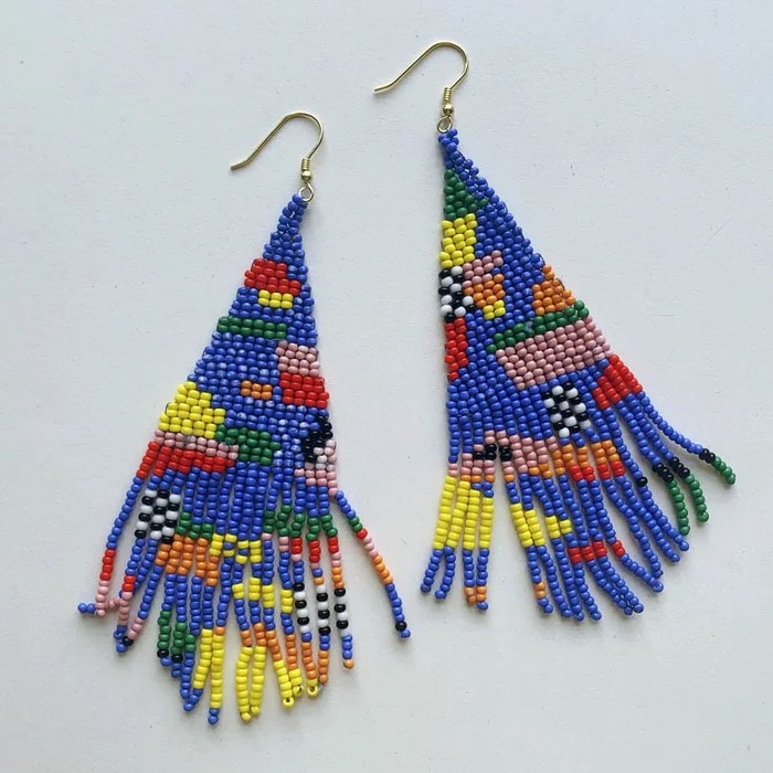 Triangle Beaded Earrings