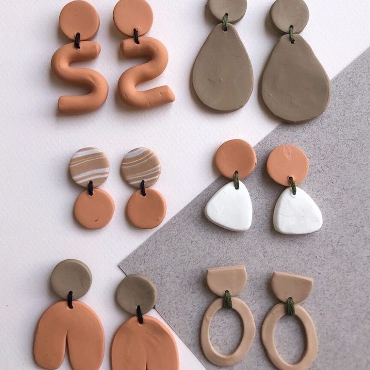 Clay Earrings Neautrals