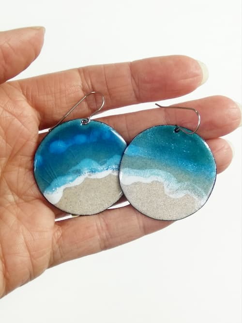 enamel earrings