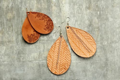 leather earrings