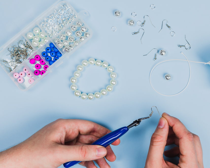 making pearl earrings