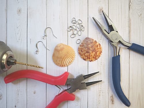 materials for seashell earrings