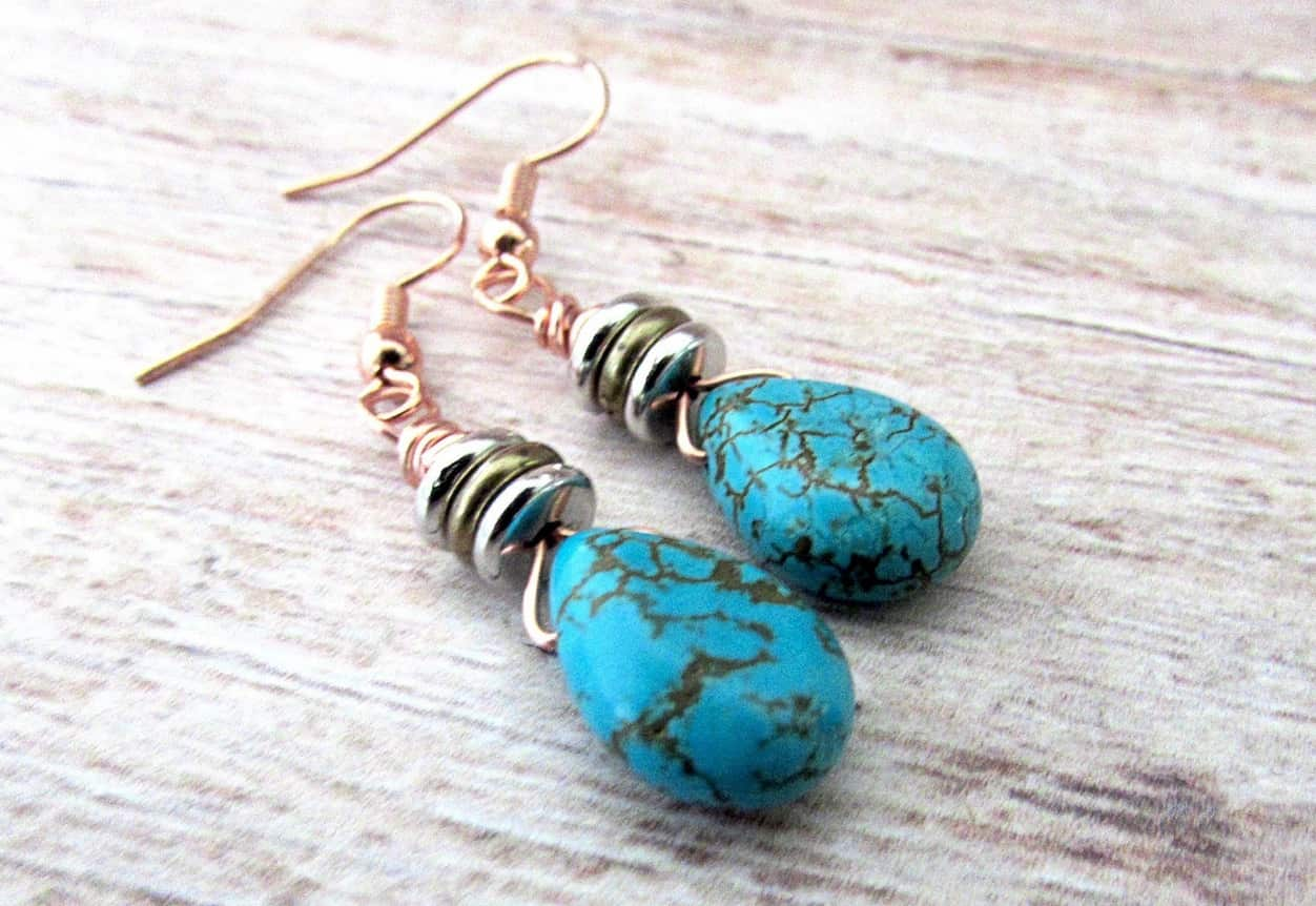 diy turquoise earring