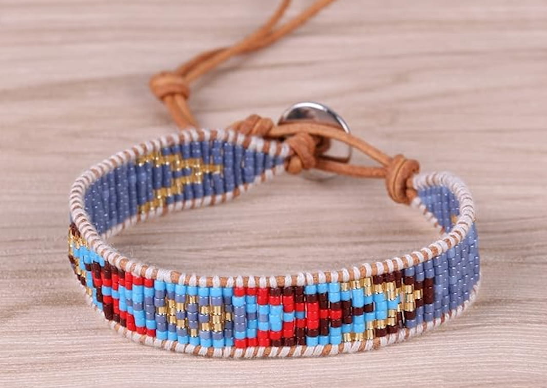 woven beaded bracelet