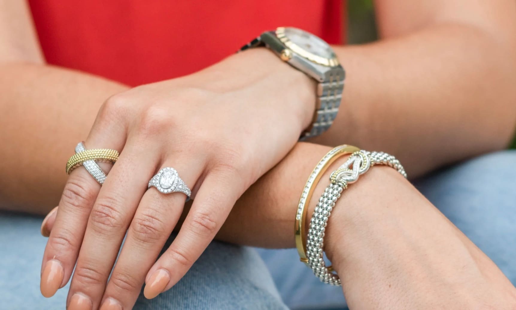 mixed metal bracelets