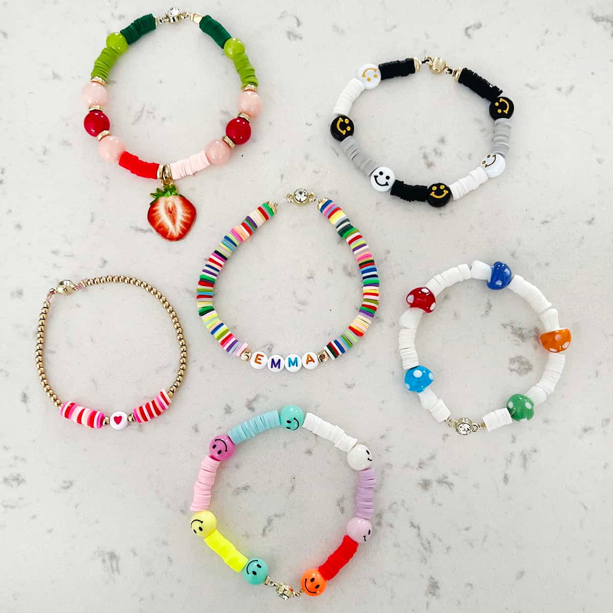 clay bead bracelet ideas