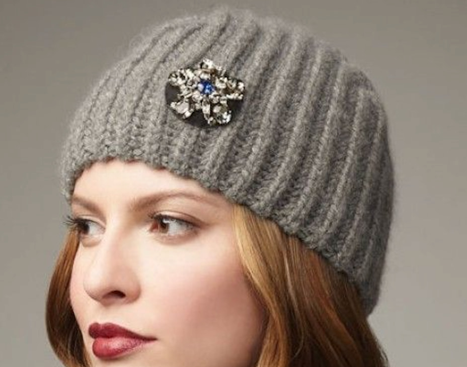 brooch on a hat