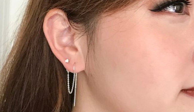 double threading threader earring