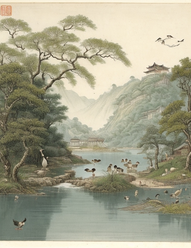 咏江南景物