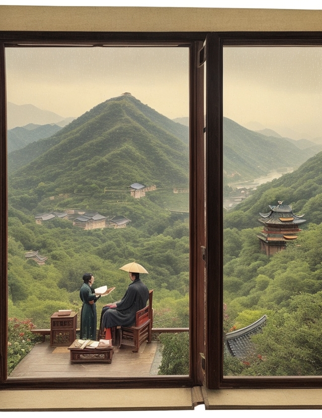 连岭遇雨