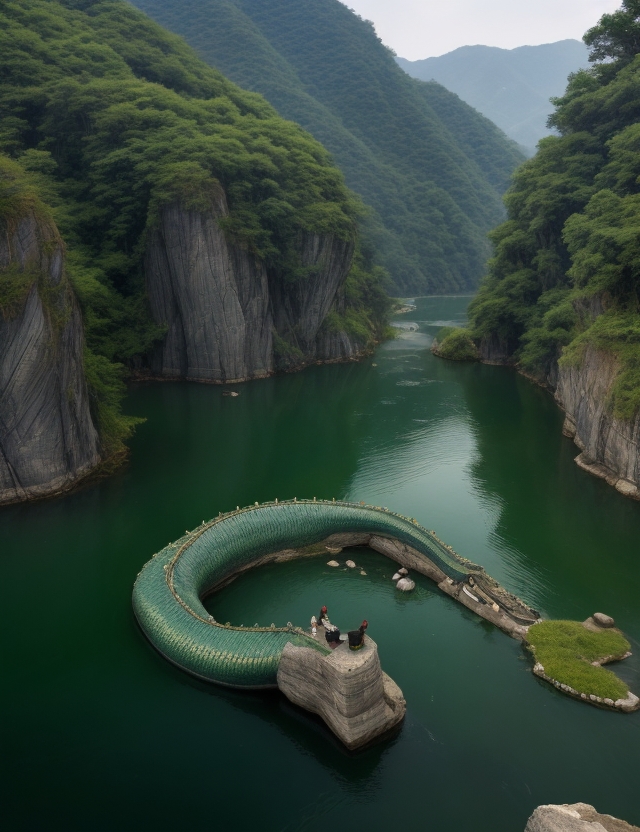 磬湖小山激水作小溪