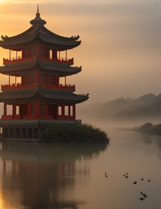西楼早望
