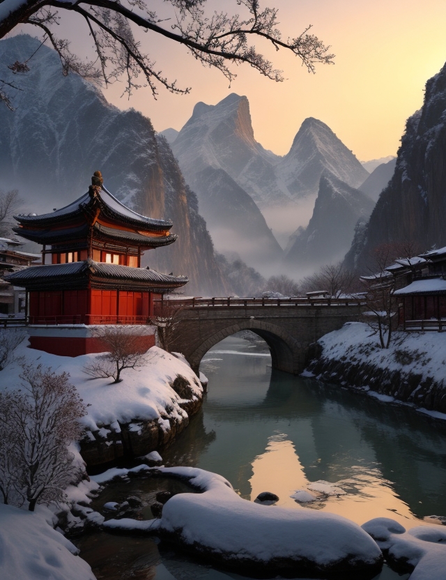 桐江口见雪