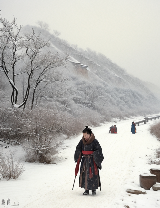 舟行湘阴道中雪作