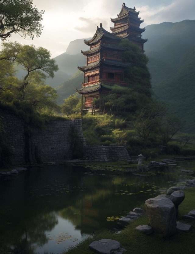 次曾景建红泉碧涧韵