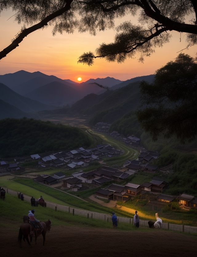 别卢使君归故栅村