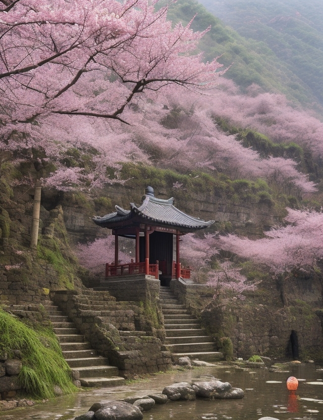 春山雨中闻笛