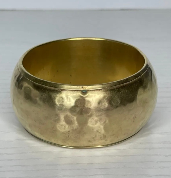 hammered brass bangle