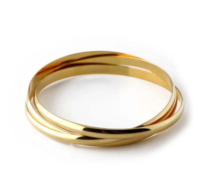 interlocking gold hoop bangle