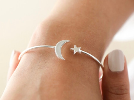 moon & stars charm bangle