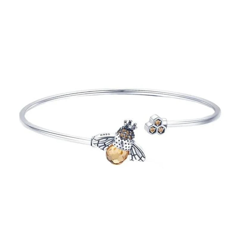 open bee bangle bracelet