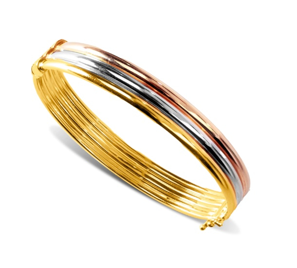 three tone wire bangle