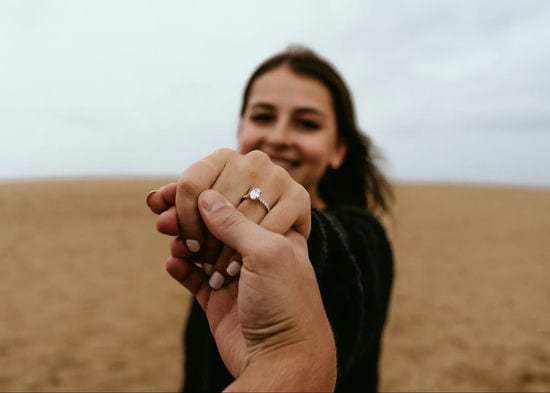 left hand engagement ring