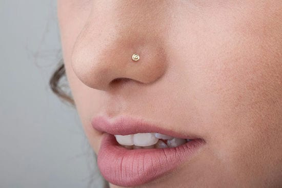 girl nose piercing