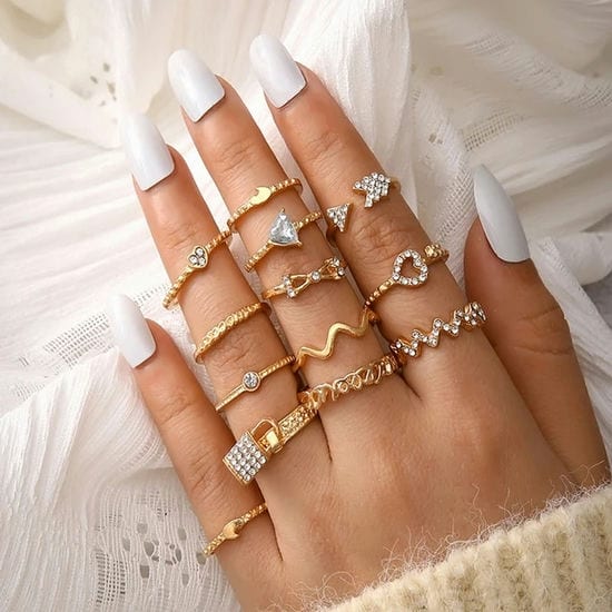 gold rings set